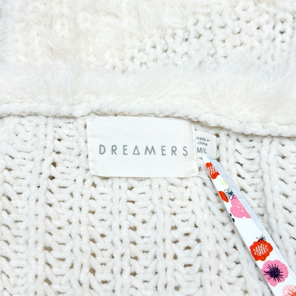Dreamers Cardigan Womens Size M/L Long Duster Open Soft Boho Cream - Picture 3 of 6